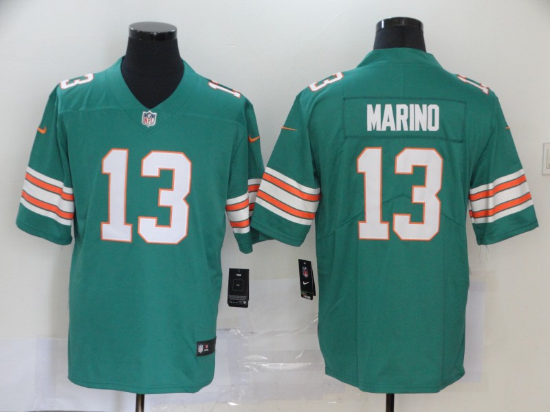 Men's Miami Dolphins Dan Marino #13 Green Jersey